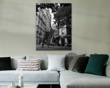 Trappen naar Montmartre Parijs | zwart-wit van Evert-Jan Hoogendoorn