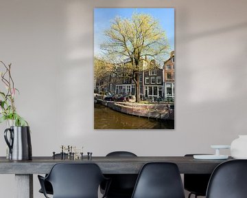 Glockengiebel in der Jordaan. Amsterdam. von Alie Ekkelenkamp