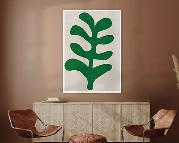 Abstract illustration of a green leaf