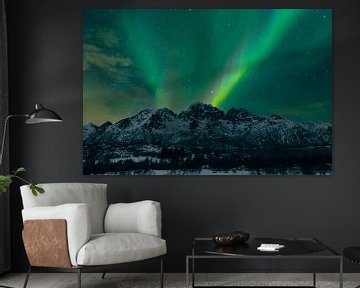 Nordlichter über den Lofoten in Norwegen von Sjoerd van der Wal Fotografie