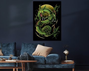 Legendarische draak Rayquaza van Bulukumis Studio