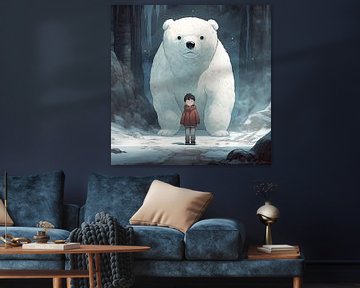 My friend the polar bear by Vlindertuin Art