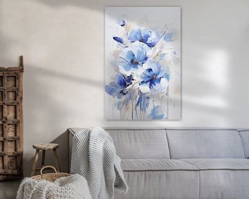 Splendeur des fleurs bleues sur Emil Husstege