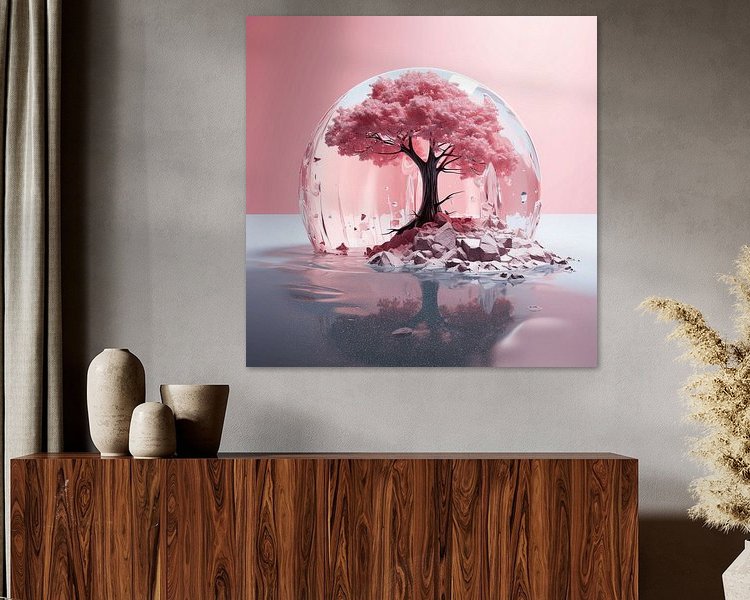 Voorbeeld van het werk in een kamer