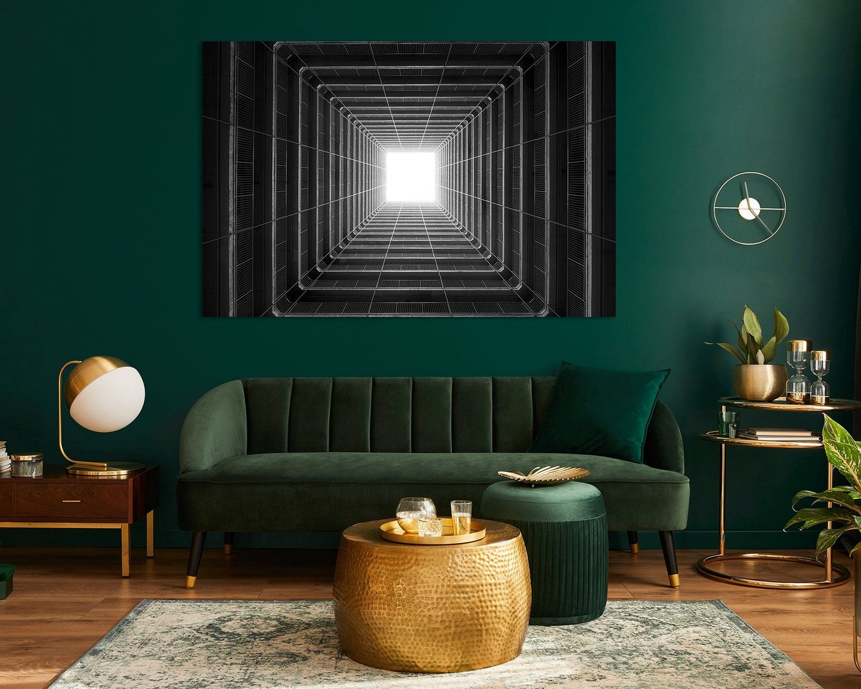 Voorbeeld van het werk in een kamer