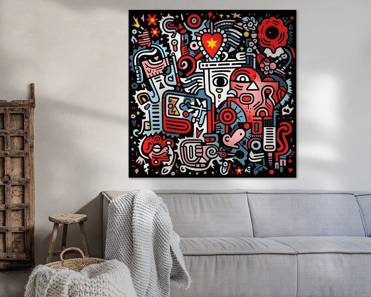 Voorbeeld van het werk in een kamer