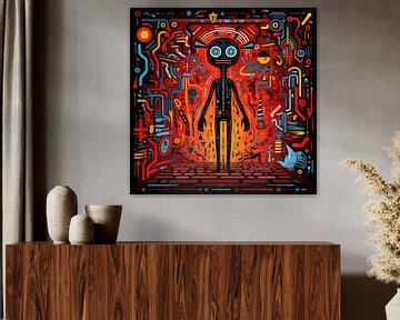 Robot in a Technicolor World by Art Lovers