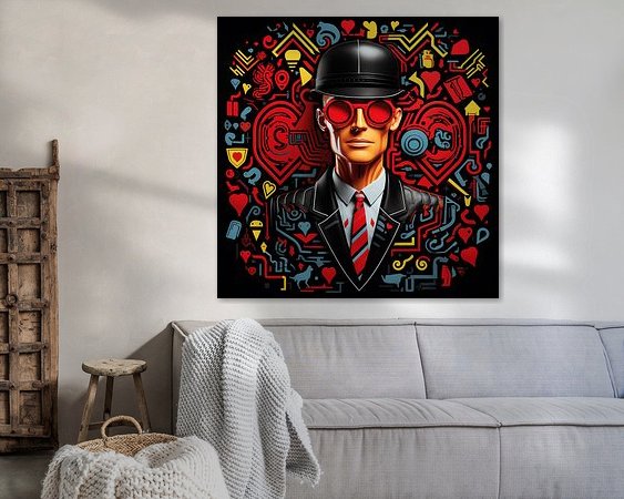 Voorbeeld van het werk in een kamer