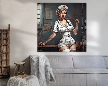 Voorbeeld van het werk in een kamer