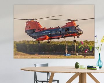 Landung einer Boeing Vertol CH-46E Sea Knight. von Jaap van den Berg