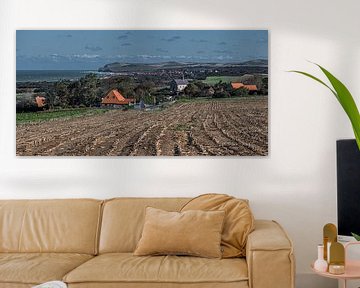 Landscape of Nord Pas de Calais just after the corn harvest. by Harrie Muis