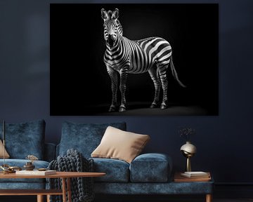 Zebra in zwart-wit van ARTemberaubend