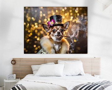 Chihuahua geht auf eine Party von Ans Bastiaanssen