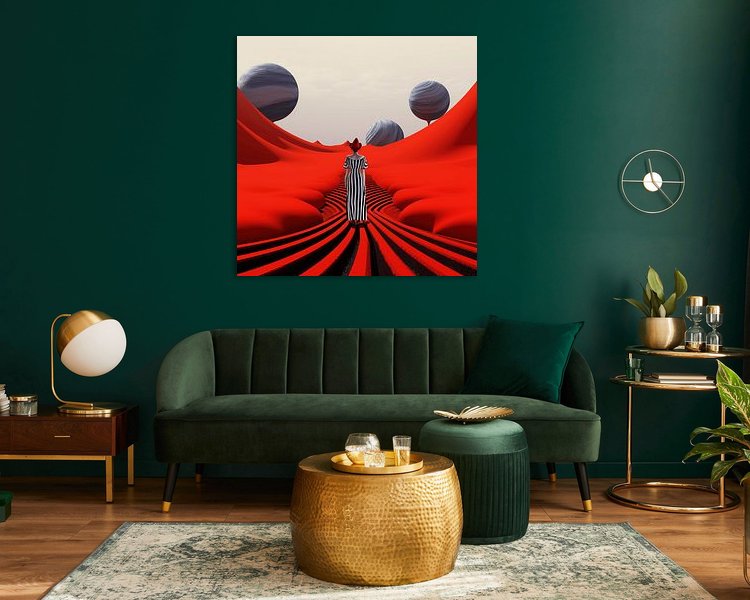 Voorbeeld van het werk in een kamer