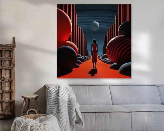 Voorbeeld van het werk in een kamer