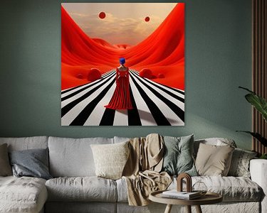 Voorbeeld van het werk in een kamer
