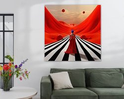 Voorbeeld van het werk in een kamer