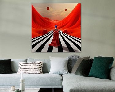 Voorbeeld van het werk in een kamer