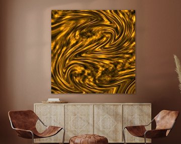 Fest. Luxueuze gouden abstractie. van Dina Dankers