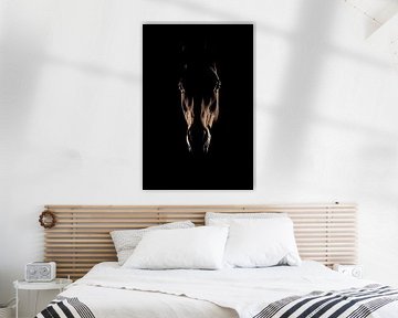 Tête de cheval Blackfoto sur Ellen Van Loon