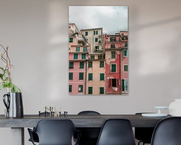 De kleuren van Cinque Terre in Ligurië | Fotoprint Italië | Europa kleurrijke reisfotografie van HelloHappylife