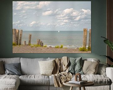 mooi plekje aan het strand in Zeeland van Miny'S