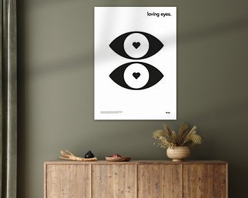 Loving Eyes, illustration abstraite chambre à coucher sur Michel Rijk