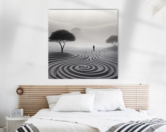 Voorbeeld van het werk in een kamer