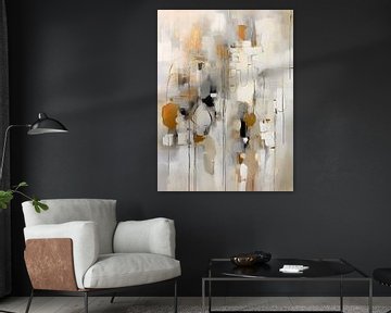 Neutral Abstract painting by haroulita