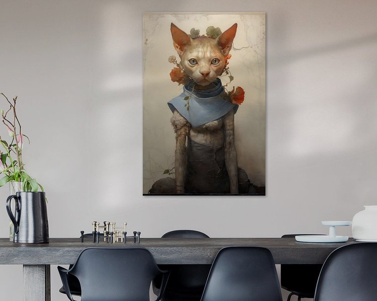Voorbeeld van het werk in een kamer