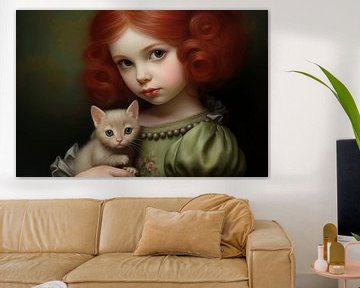 Cute girl with her pet by Heike Hultsch