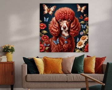 French poodle, red