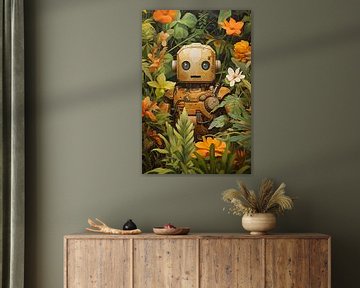 Robot among the Flowers by But First Framing