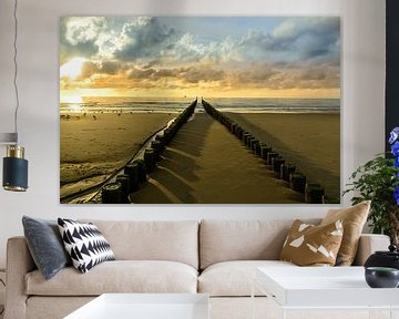 Strand von Domburg in der Abendsonne von 7Horses Photography