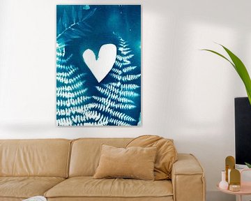 Blue Fern Heart by Lies Praet