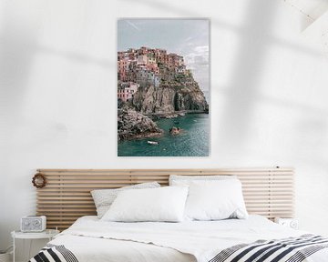 Manarola Cinque Terre | Fotodruck Italien | Europa farbenfrohe Reisefotografie von HelloHappylife