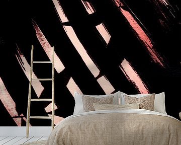 Zwarte abstracte natuurlijnen