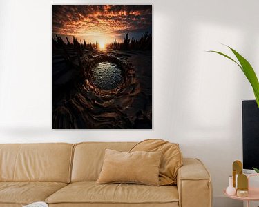 Voorbeeld van het werk in een kamer