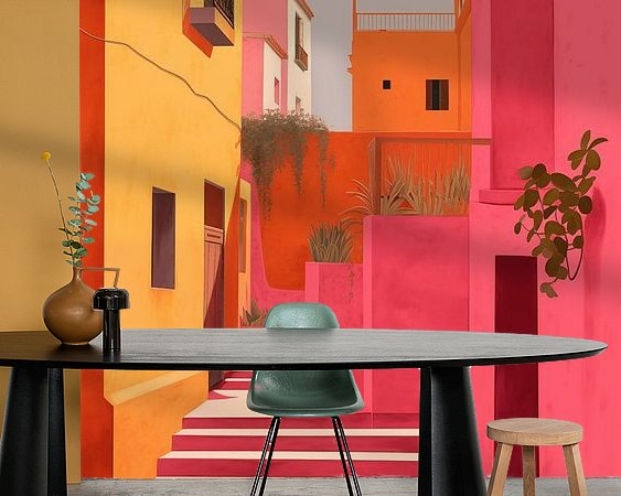 Voorbeeld van het werk in een kamer