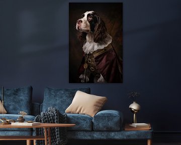 Hond in barokstijl van PIX on the wall