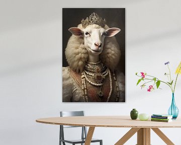 Mouton de style baroque sur PIX on the wall