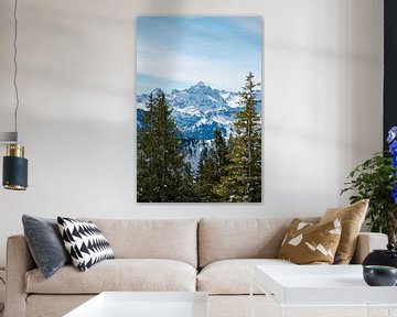 Winter view of the Hochvogel and the Allgäu Alps by Leo Schindzielorz