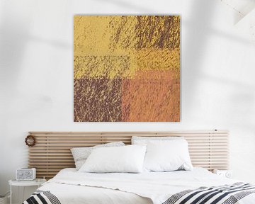 Modern abstract organic shapes in  warm retro colors. Color blocks by Dina Dankers