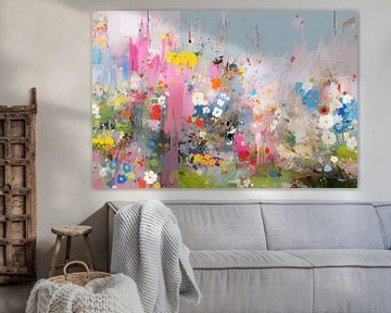 Field of flowers modern and abstract by Studio Allee