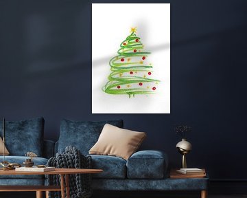 Kerstboom met decoratie van Karen Kaspar