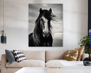 Paardenportret van fernlichtsicht
