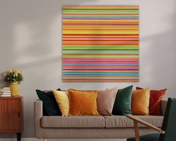 Rayures horizontales de couleurs douces sur Anja Namink - Peintures