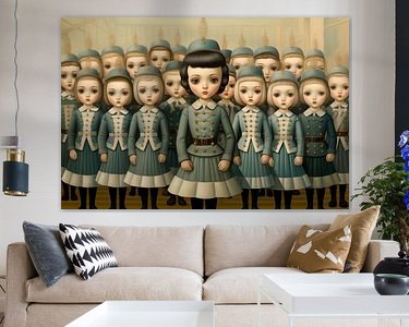 Voorbeeld van het werk in een kamer