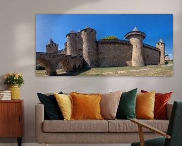 Schloss in der alten Stadt Carcassonne in Frankreich von Joost Adriaanse