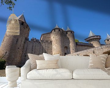 Kasteel Comtal in de oude stad Carcassonne in Frankrijk